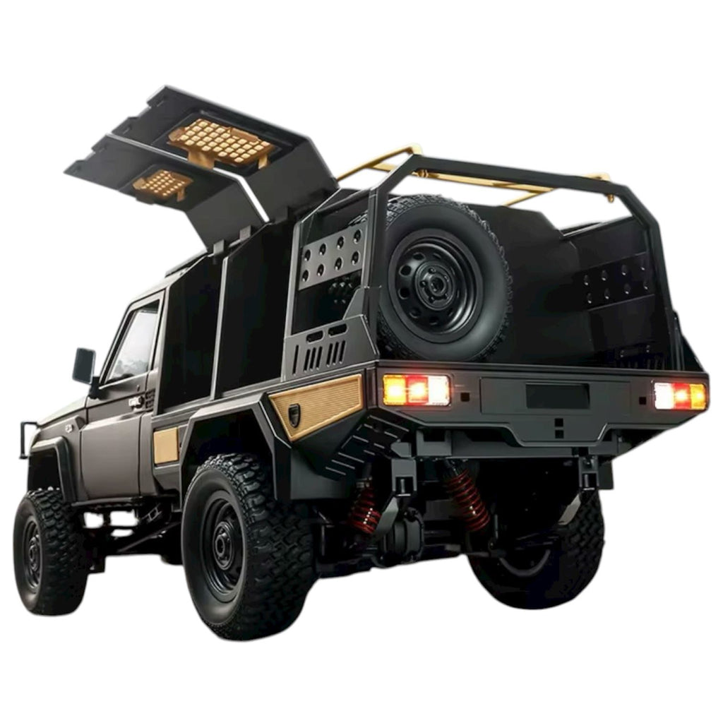 Camioneta RC Toyota Land Cruiser 70 Series - Edición Expedition Black & Gold (Escala 1:12 / 1:10)