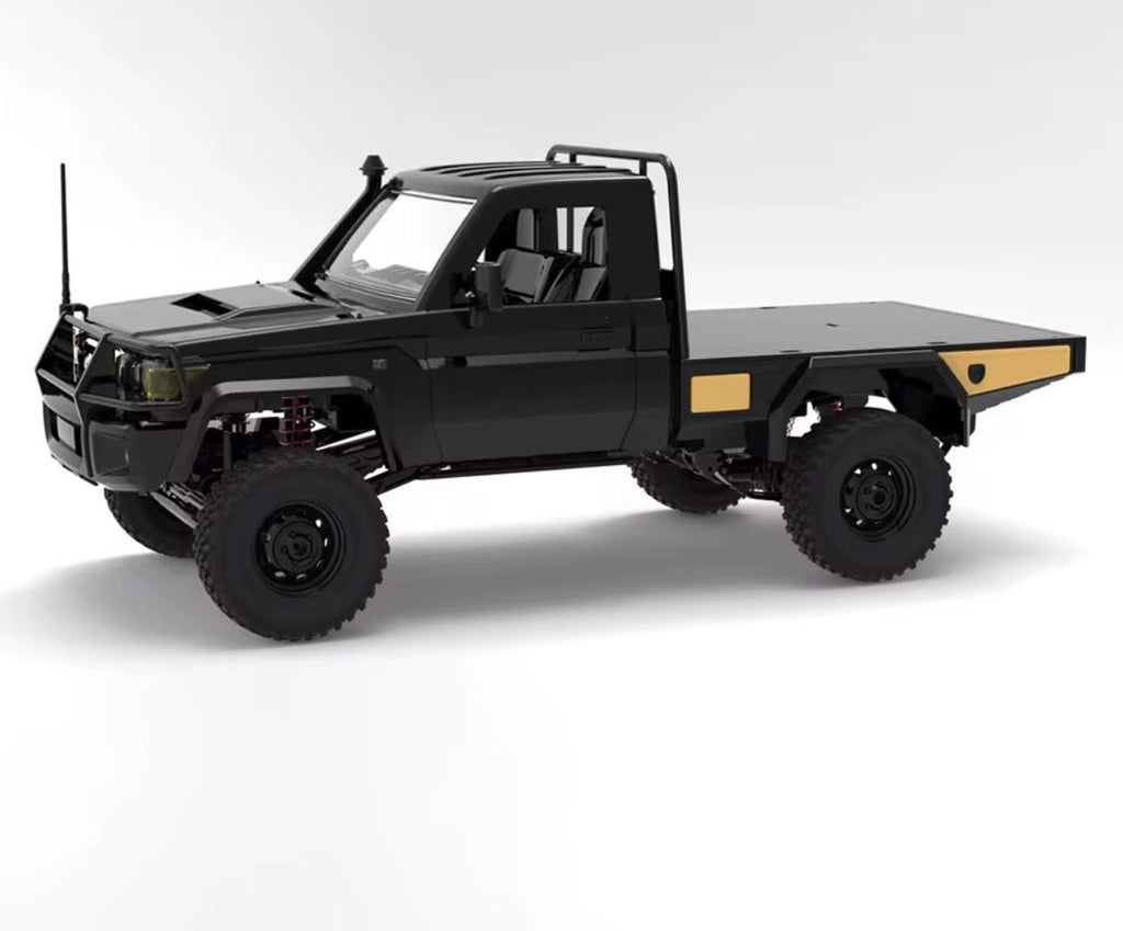 Camioneta RC Toyota Land Cruiser 70 Series - Edición Expedition Black & Gold (Escala 1:12 / 1:10)