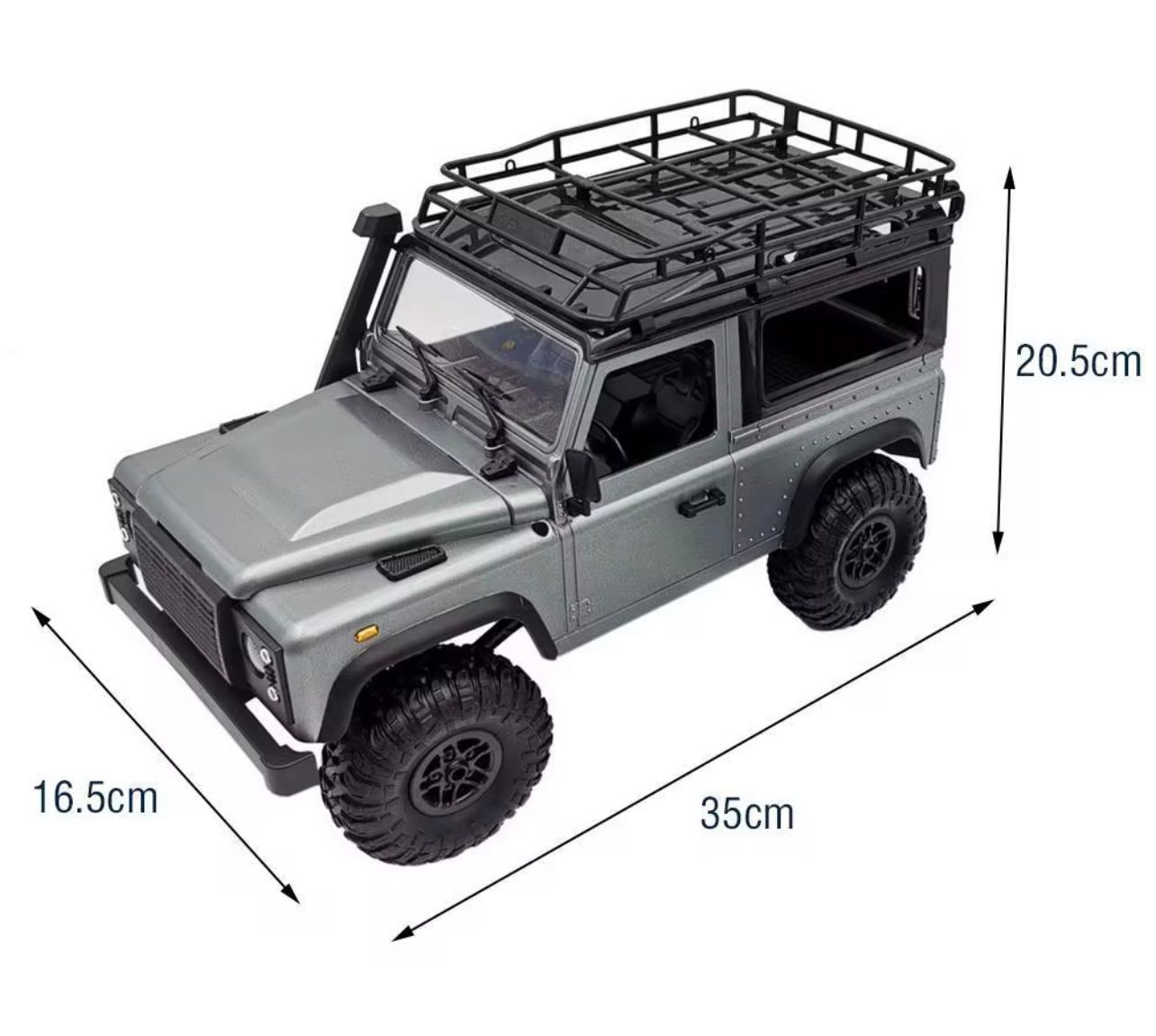 Camioneta RC Defender Pick-Up Edition - Plata Metálico (High Performance)