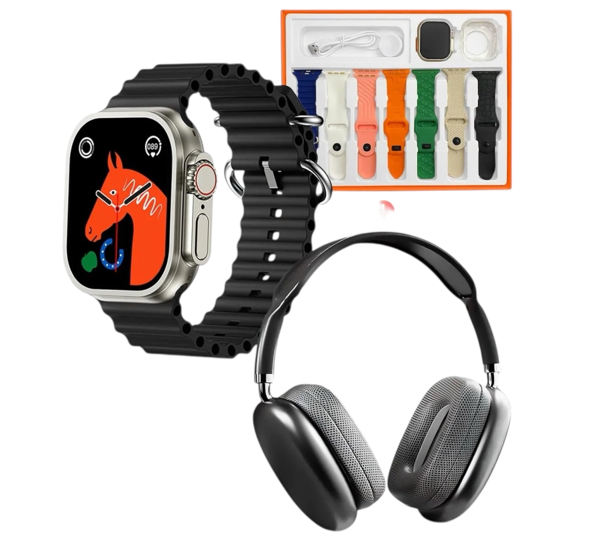 Combo Ultra 2: Smartwatch P9 Ultra 2 + Audífonos de Diadema P9