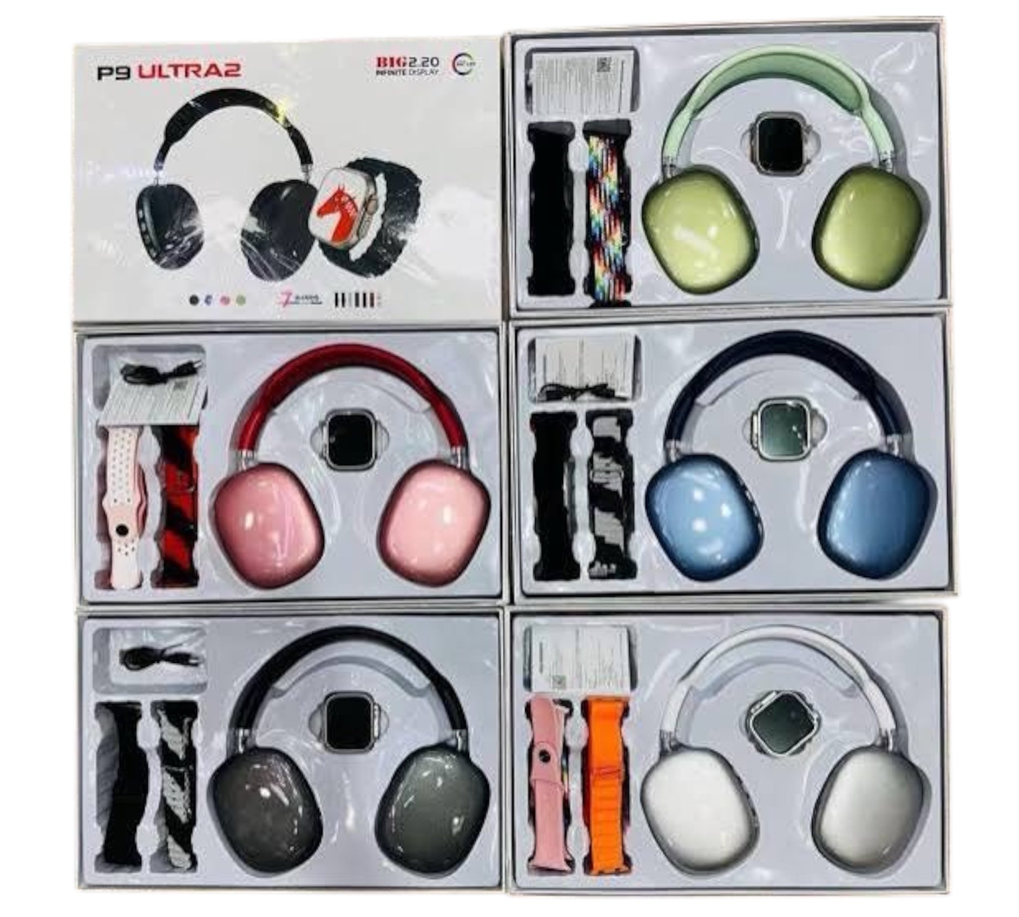 Combo Ultra 2: Smartwatch P9 Ultra 2 + Audífonos de Diadema P9